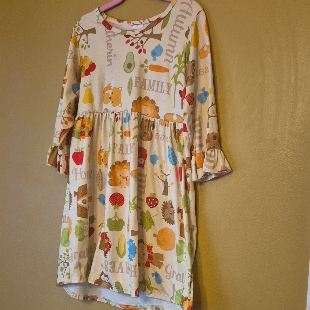 Colorful Autumn Themed Dress